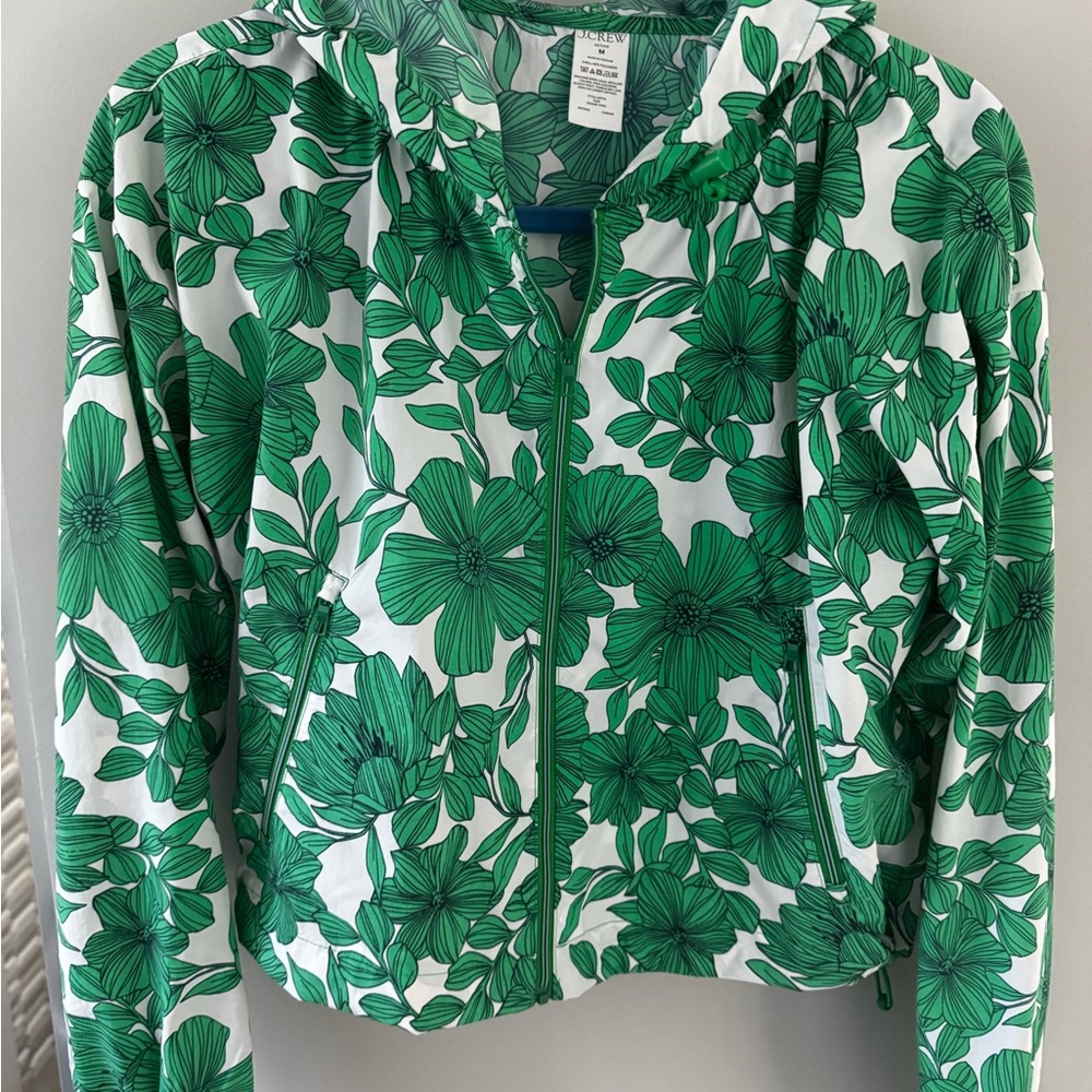 J. Crew Green Floral Active Jacket and Skort